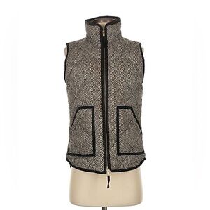 J. Crew Black and Tan Herringbone Vest